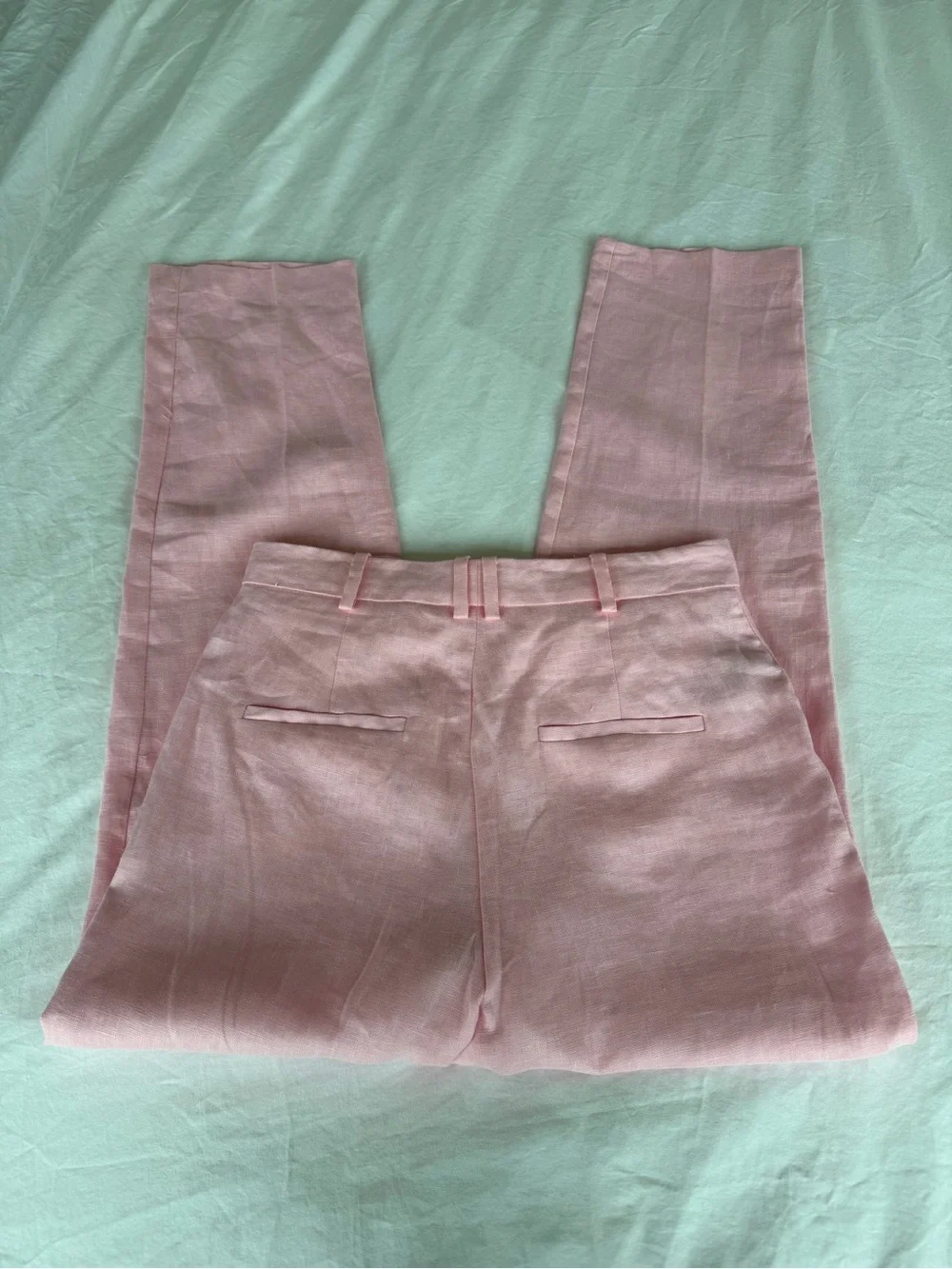 Mango Pink Linen Summer Trousers